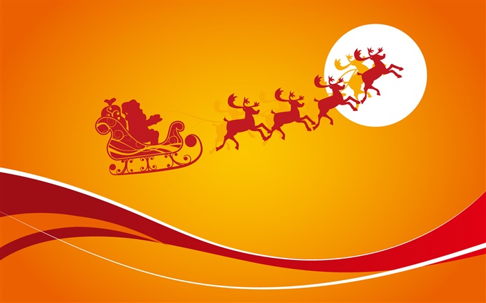 Weihnachten themed Bilder, orange Hintergrund, Mond, Vektor Hintergrundbilder Bilder