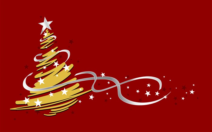 Weihnachtsbaum, einfachen Stil, rotem Hintergrund Hintergrundbilder Bilder