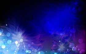 Kreise, Blumen, blau und lila, abstrakte Bilder HD Hintergrundbilder