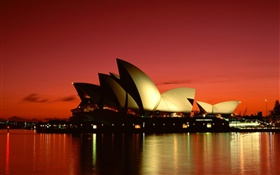 City-Nacht, Sydney, Australien HD Hintergrundbilder
