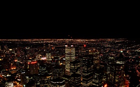 City-Nacht-Ansicht, Lichter wie Sterne