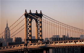 City of New York, USA, Brücke HD Hintergrundbilder