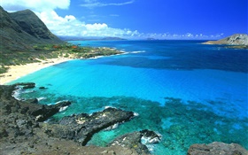 Küste, Meer und Himmel, Hawaii, USA HD Hintergrundbilder