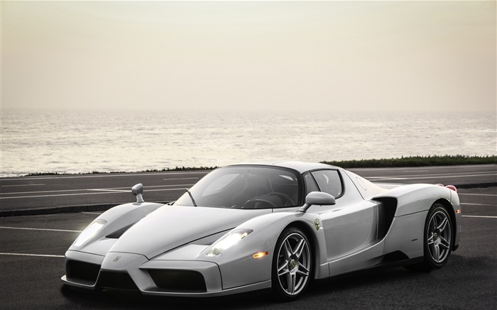 Ferrari Enzo Silber supercar Hintergrundbilder Bilder