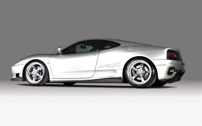 Ferrari F430 weiß supercar Seitenansicht Hintergrundbilder Bilder