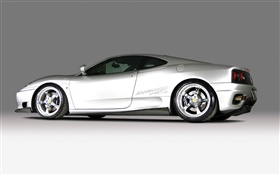 Ferrari F430 weiß supercar Seitenansicht HD Hintergrundbilder