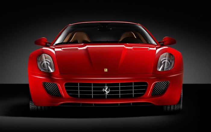 Ferrari rotes Auto Vorderansicht Hintergrundbilder Bilder