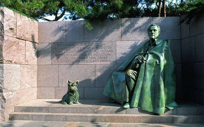 Franklin Delano Roosevelt, Statue Hintergrundbilder Bilder