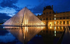 Glaspyramide , Frankreich, Louvre HD Hintergrundbilder