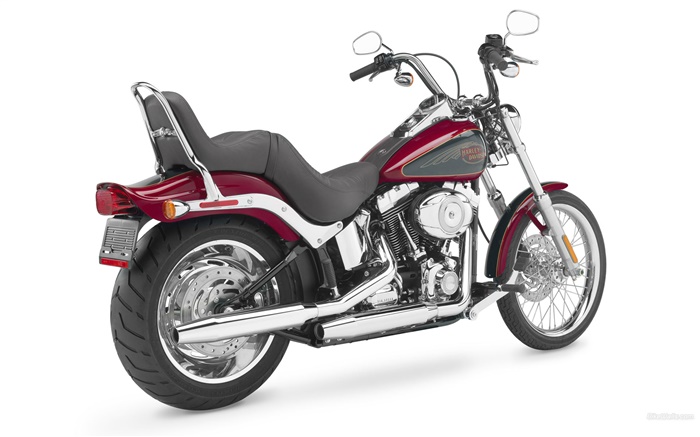Harley-Davidson Motorrad, rot und schwarz Hintergrundbilder Bilder