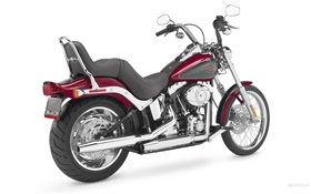Harley-Davidson Motorrad, rot und schwarz