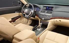 Honda Accord Auto, Instrumententafel , Lenkrad, Vordersitze HD Hintergrundbilder