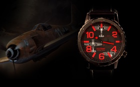 Jack Pierre Uhren, Flugzeug, rote Farbe HD Hintergrundbilder