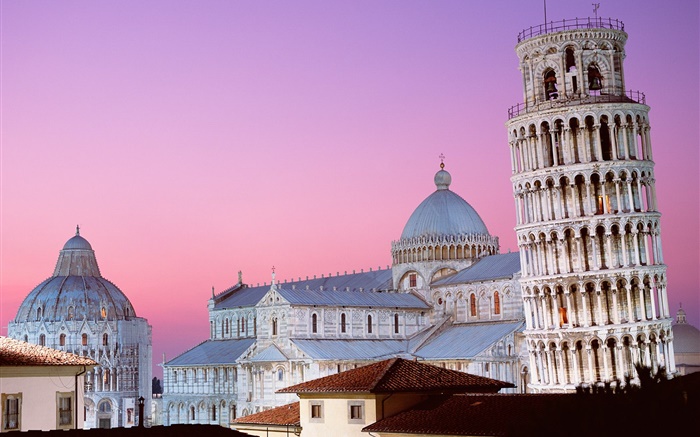 Der schiefe Turm von Pisa, Italien Hintergrundbilder Bilder
