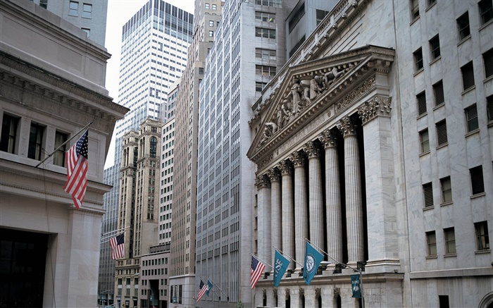 New York Stock Exchange, Wolkenkratzer, USA Hintergrundbilder Bilder