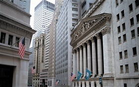 New York Stock Exchange, Wolkenkratzer, USA HD Hintergrundbilder