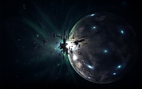 Planet, Weltraumschrott , Spot HD Hintergrundbilder