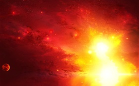 Rotes Licht im Raum, Supernova HD Hintergrundbilder