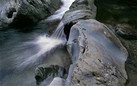 Rocks, Bach, Wasser HD Hintergrundbilder