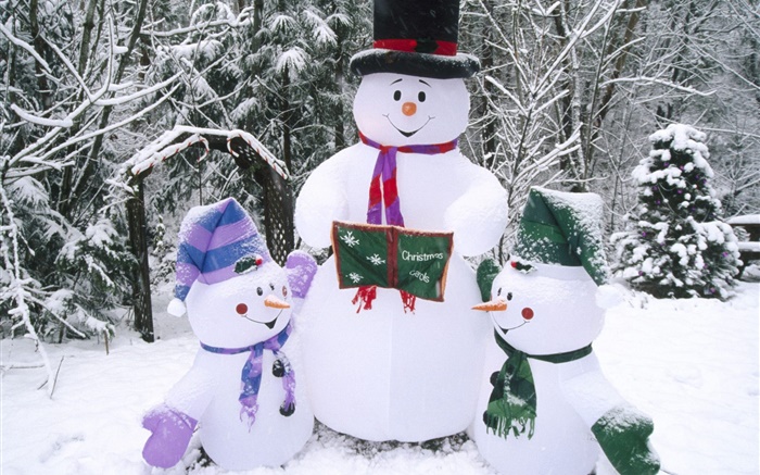 Schneemann , Schnee, Winter, Weihnachten Hintergrundbilder Bilder