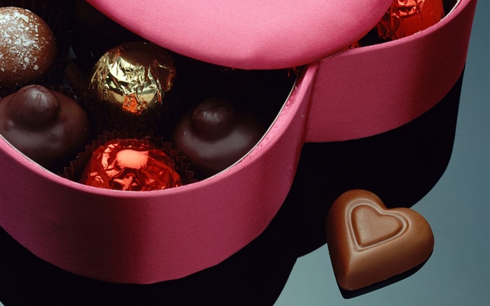 Süße Schokolade, Valentinstag, romantische Geschenke Hintergrundbilder Bilder