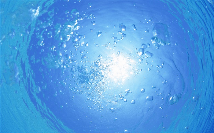 Unterwasser , blaues Meer, Wasserblase , Sonne, Malediven Hintergrundbilder Bilder