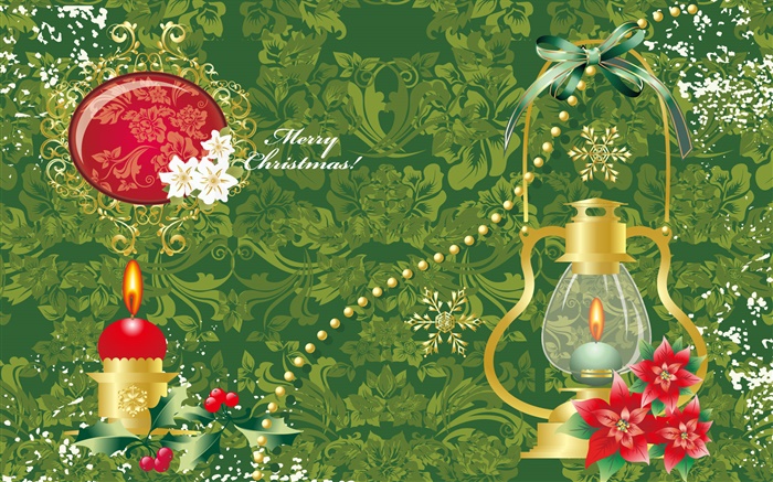 Vector design, Frohe Weihnachten, Licht, Kerzen, Blätter Hintergrundbilder Bilder