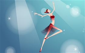 Vector Mädchen schönen Tanz HD Hintergrundbilder