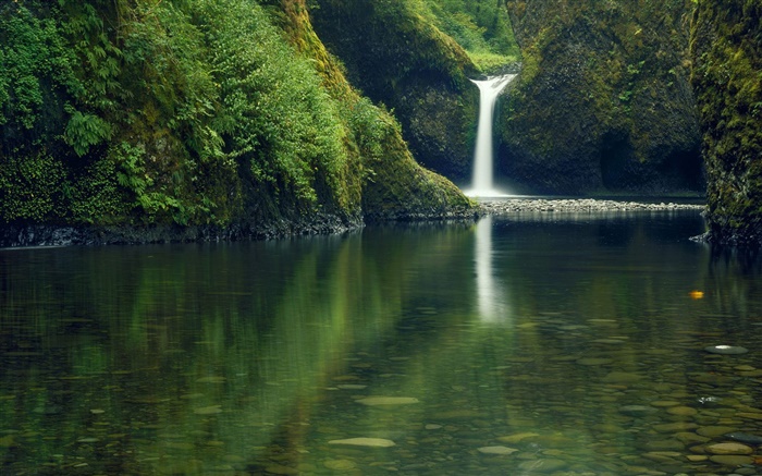 Wasserfall, klares Wasser Hintergrundbilder Bilder