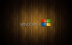 Windows 8 Systemlogo , Holz Hintergrund