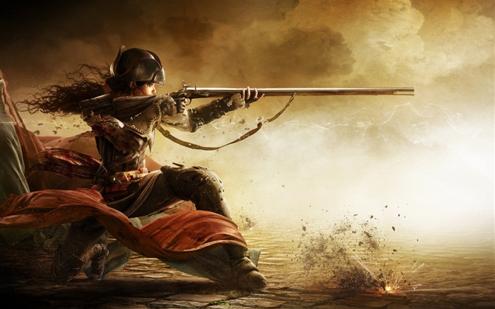 Assassins Creed: Befreiung, Mädchen Verwendung gun Hintergrundbilder Bilder