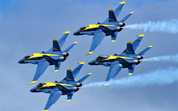 Blue Angels Flugzeug Flug in Himmel Hintergrundbilder Bilder