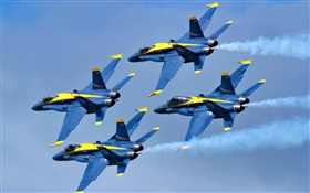 Blue Angels Flugzeug Flug in Himmel HD Hintergrundbilder