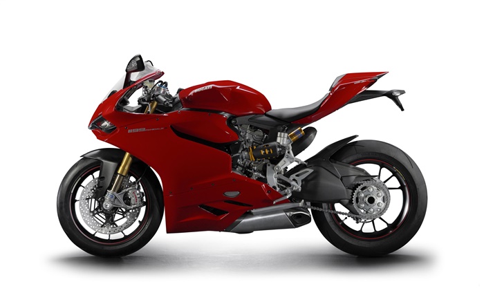 Ducati 1199 Panigale S rotes Motorrad Hintergrundbilder Bilder