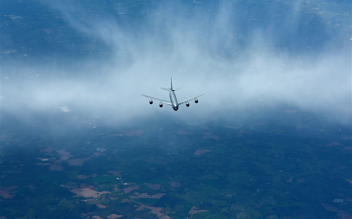 KC-135R Stratotanker  in den Himmel, Flugzeuge Hintergrundbilder Bilder