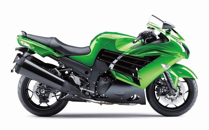 Kawasaki ZZR 1400 grün Motorrad Hintergrundbilder Bilder