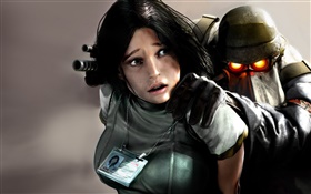 Killzone , Mädchen und Soldat HD Hintergrundbilder