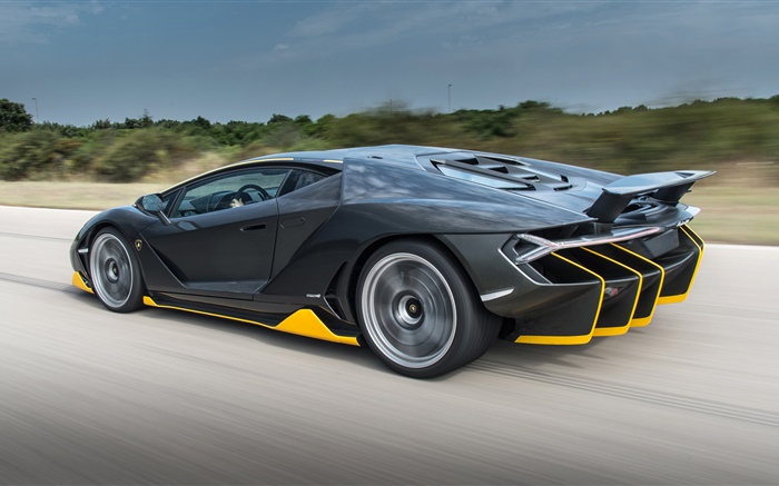 Lamborghini Centenario schwarz supercar Geschwindigkeit Hintergrundbilder Bilder