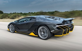 Lamborghini Centenario schwarz supercar Geschwindigkeit HD Hintergrundbilder