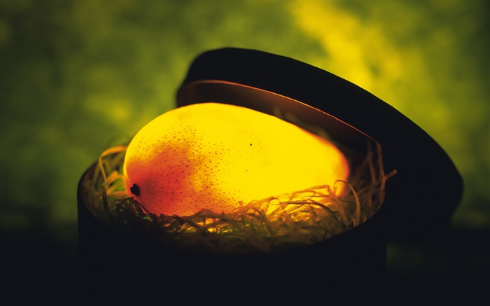 Leichte Frucht, Mango im Nest Hintergrundbilder Bilder