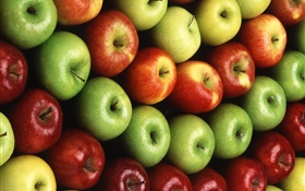 Viele Äpfel, rot, orange, grün