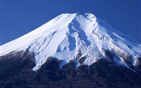 Mount Fuji, Japan, Schnee