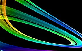 Regenbogen -Linien, Vektor-Gradienten, bunt, abstrakt HD Hintergrundbilder