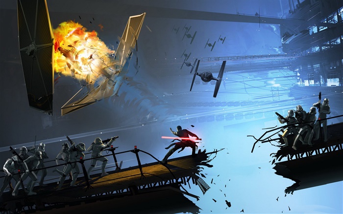 Star Wars, Spiel mit großem Bildschirm Hintergrundbilder Bilder