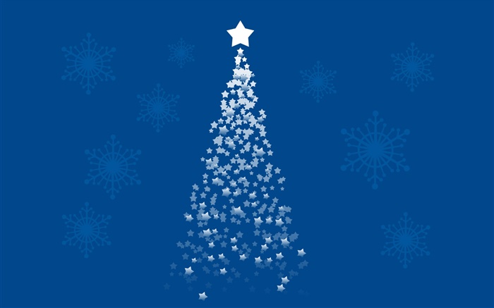 Sterne Weihnachtsbaum, blauem Hintergrund, Kunst Bilder Hintergrundbilder Bilder