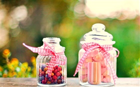 Kuchen und Süßwaren, Süßigkeiten, Gläser HD Hintergrundbilder