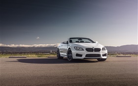 BMW M6 Cabrio weißes Auto HD Hintergrundbilder
