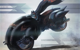 Batman Fahrt Motorrad, Geschwindigkeit, Kunstzeichnung HD Hintergrundbilder