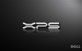 Dell XPS-Logo, schwarzer Hintergrund HD Hintergrundbilder