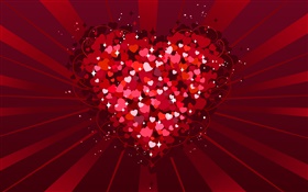 Happy Valentines Day, Love Herzen, Vektor HD Hintergrundbilder